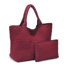 Load image into Gallery viewer, Sol Selene Sky's The Limit - Large Woven Neoprene Tote: Chocolate