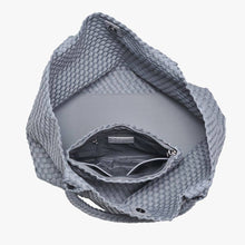 Load image into Gallery viewer, Sol Selene Sky's The Limit - Large Woven Neoprene Tote: Chocolate