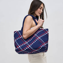 Load image into Gallery viewer, Sol Selene Sky's The Limit - Large Woven Neoprene Tote: Chocolate