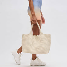 Load image into Gallery viewer, Sol Selene Sky's The Limit - Large Woven Neoprene Tote: Chocolate