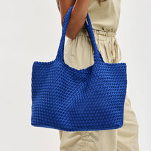 Load image into Gallery viewer, Sol Selene Sky's The Limit - Large Woven Neoprene Tote: Chocolate