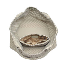 Load image into Gallery viewer, Sol Selene Sky's The Limit - Large Woven Neoprene Tote: Chocolate