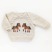 Load image into Gallery viewer, Pony Sweater Natural for Baby &amp; Toddler: 0-6 months