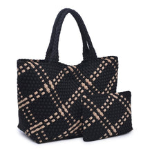 Load image into Gallery viewer, Sol Selene Sky's The Limit - Large Woven Neoprene Tote: Chocolate