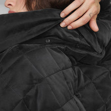 Load image into Gallery viewer, Lunya Quilted Silk Comforter Coat: Immersed Black/Immersed Black, S