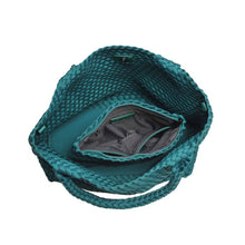 Load image into Gallery viewer, Sol Selene Sky's The Limit - Medium Woven Neoprene Tote: Sand Black