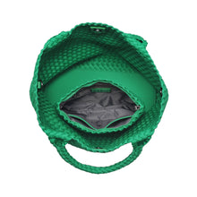 Load image into Gallery viewer, Sol Selene Sky's The Limit - Medium Woven Neoprene Tote: Sand Black