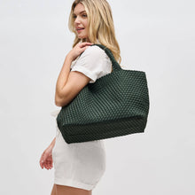 Load image into Gallery viewer, Sol Selene Sky's The Limit - Large Woven Neoprene Tote: Chocolate