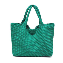 Load image into Gallery viewer, Sol Selene Sky's The Limit - Large Woven Neoprene Tote: Chocolate