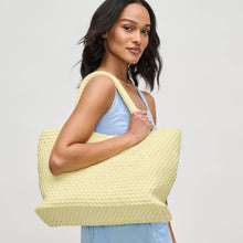 Load image into Gallery viewer, Sol Selene Sky's The Limit - Large Woven Neoprene Tote: Chocolate