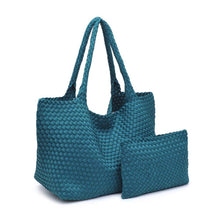 Load image into Gallery viewer, Sol Selene Sky's The Limit - Large Woven Neoprene Tote: Chocolate