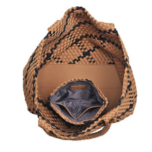 Load image into Gallery viewer, Sol Selene Sky's The Limit - Large Woven Neoprene Tote: Chocolate