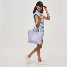 Load image into Gallery viewer, Sol Selene Sky's The Limit - Medium Woven Neoprene Tote: Sand Black