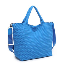 Load image into Gallery viewer, Sol Selene Sky's The Limit - Medium Woven Neoprene Tote: Sand Black
