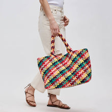 Load image into Gallery viewer, Sol Selene Sky's The Limit - Large Woven Neoprene Tote: Chocolate