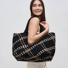 Load image into Gallery viewer, Sol Selene Sky's The Limit - Large Woven Neoprene Tote: Chocolate