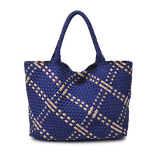 Load image into Gallery viewer, Sol Selene Sky's The Limit - Large Woven Neoprene Tote: Chocolate