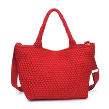 Load image into Gallery viewer, Sol Selene Sky's The Limit - Medium Laced Up Eco-Edition Tote: Beige