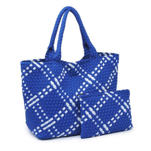Load image into Gallery viewer, Sol Selene Sky's The Limit - Large Woven Neoprene Tote: Chocolate