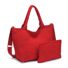 Load image into Gallery viewer, Sol Selene Sky's The Limit - Medium Laced Up Eco-Edition Tote: Black