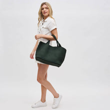 Load image into Gallery viewer, Sol Selene Sky's The Limit - Large Woven Neoprene Tote: Chocolate