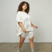 Load image into Gallery viewer, Lunya Washable Silk Tee Set: Tranquil White, M
