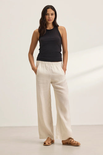 Velvet Stephanie Linen Pant - Beach