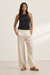 Velvet Stephanie Linen Pant - Beach