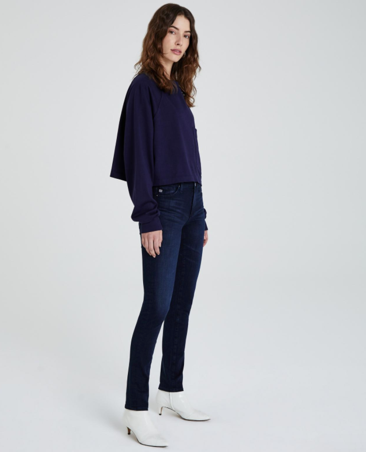 AG Prima Mid Rise Cigarette Leg - Dark Blue Wash
