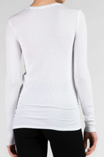 Load image into Gallery viewer, ATM Micro Modal Ribbed Crew Neck Long Sleeve Black or White